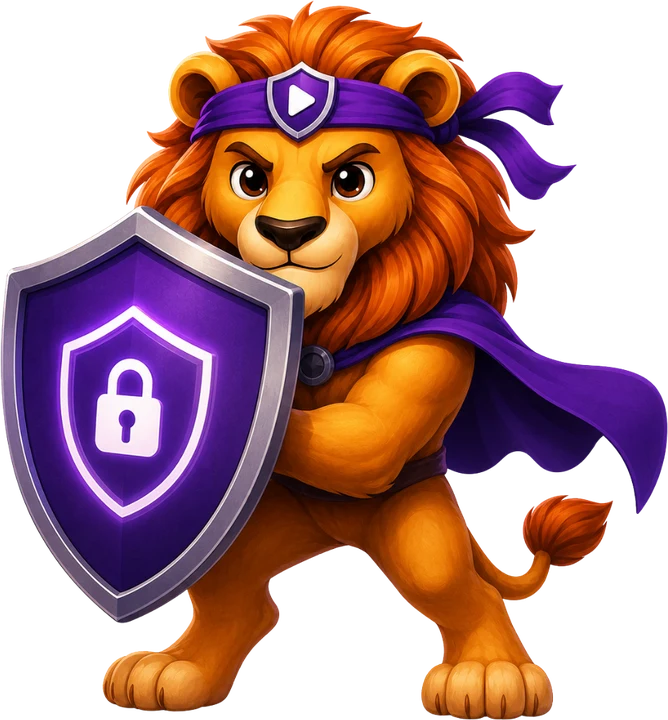 El Guardián de MiraKidz sosteniendo su escudo de protección