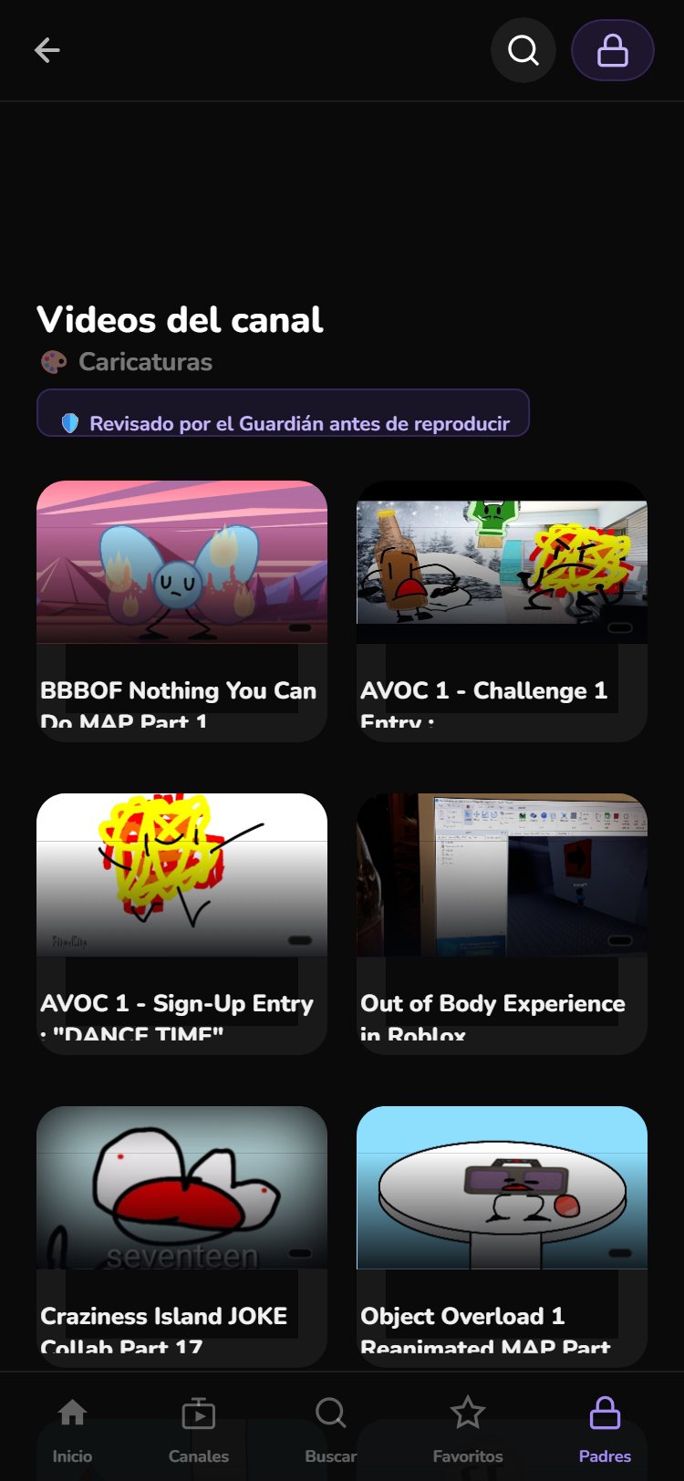 El Guardián evaluando un video antes de reproducirlo